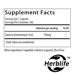 OEM/ODM GABA (Ácido Gamma-Aminobutírico) 750mg, 240 Cápsulas, 240 Porciones - Sin OMG, Sin Gluten - Product Image 2