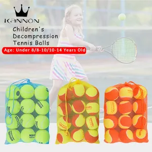 Pelotas de Tenis de Transición para Niños <span class=keywords><strong>KANNON</strong></span>, Color Naranja, Rojo y Verde, con Bolsa de Malla, Paquete de 12, Hechas en China - Product Image 5