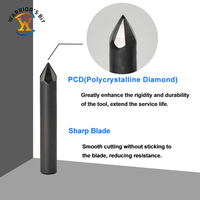 Fraise de gravure CNC Warrior's Bit haute précision en diamant et PCD pour marbre et granit, 6 cannelures, OEM