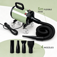 Sèche-cheveux pour le detailing automobile 2800W 30-70 ° Souffleur réglable C avec tuyau de 5 m et base mobile à roulettes par POLARBEAR
