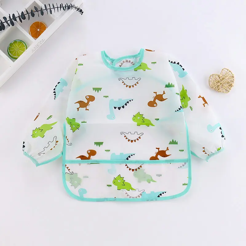 Autumn and Winter Children Waterproof Reverse Dressing with Pocket Waterproof Cover Easy to Clean and Fresh Baby Bibs