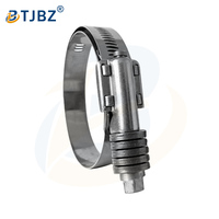 Colliers de serrage métriques en acier inoxydable robustes de type américain à couple élevé, tension constante, 25-40 mm, pour moteur et tuyau d'échappement