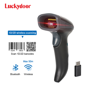 Escáner de código de barras 2d de mano, escáner de código de barras con diente azul <span class=keywords><strong>USB</strong></span>, mini escáner QR inalámbrico, 2 pulgadas, 2 unidades - Product Image 4