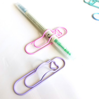Clips de Papel Jumbo de 2.8 Pulgadas, Lindos Clips Metálicos Coloridos en Forma de Corazón para Cuadernos y Material de Oficina