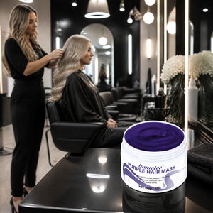 Mascarilla Capilar Profesional para Tonificar el Cabello en Tono Púrpura, 100g, <span class=keywords><strong>Acondicionador</strong></span> Profundo para Restauración del Cabello Rubio Decolorado, Marca Privada para el Cuidado del Cabello - Product Image 1