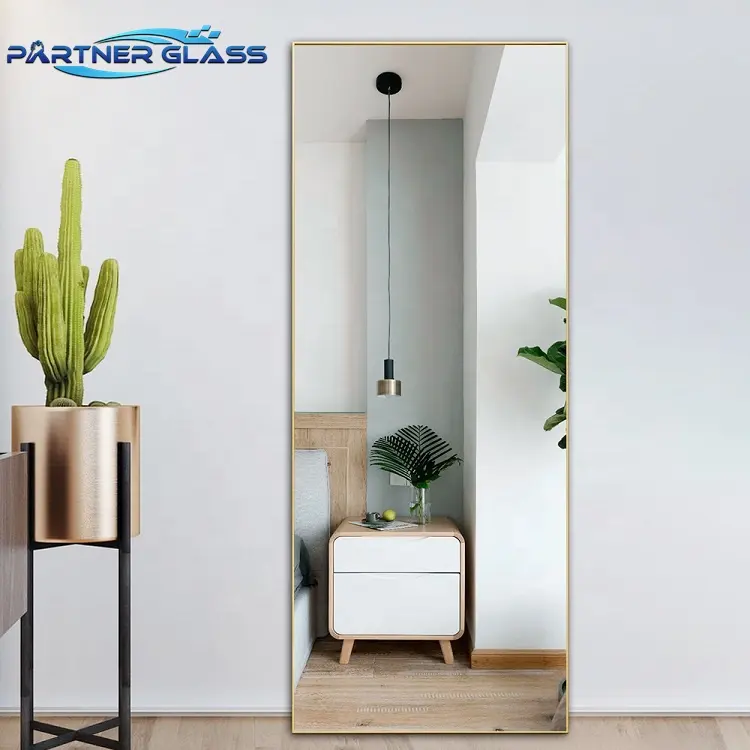 Mirror large size hotel wholesale washroom clear colored mirror decorating wall aluminum silver mirror