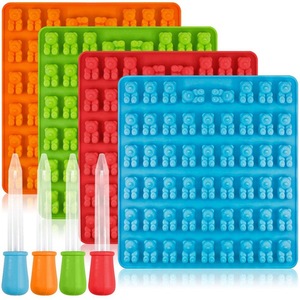 Del fondente del silicone stampi <span class=keywords><strong>decorazione</strong></span> di una <span class=keywords><strong>torta</strong></span> 3D mini cura teddy bear <span class=keywords><strong>torta</strong></span> a forma di pan con il tubo - Product Image 4