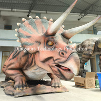 Özel Yapım Robotik Triceratops Modeli Mekanik Animatronik Dinozor Dış Mekan Dino Dekorasyonu Olarak