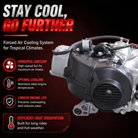 Moteur de moto chinois 110cc refroidi par air, 4 temps, couple élevé, démarrage électrique et au kick, ensemble moteur de moto pour Honda