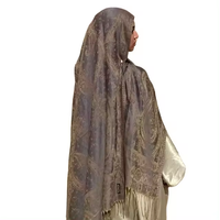 Nouveau design 2025 – Châle en cachemire jacquard brodé à motif lettres, chaud et tendance pour l'hiver, avec pompons, idéal comme hijab