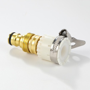 Connecteur universel pour robinet 1/2 pouce en alliage d'aluminium, adaptateur de raccord rapide avec pince en acier inoxydable - Product Image 1