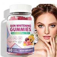 Gummies au collagène Glow Biotine pour éclaircir les cheveux, la peau et les ongles, complément beauté végétalien pour adultes, blanchissant et antioxydant