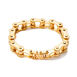Bracelet chaîne de vélo tendance, style punk rock moto, en acier inoxydable, bijoux pour hommes - Product Image 6