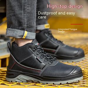 <span class=keywords><strong>Chaussures</strong></span> <span class=keywords><strong>de</strong></span> jogging à bout en acier résistant à l'huile, <span class=keywords><strong>chaussures</strong></span> <span class=keywords><strong>de</strong></span> <span class=keywords><strong>sécurité</strong></span> en cuir noir pour hommes, bottes <span class=keywords><strong>de</strong></span> travail à bas <span class=keywords><strong>prix</strong></span> - Product Image 6