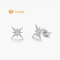 Boucles d'oreilles en diamant de laboratoire, en or massif 14 carats, avec tige de piercing labret à filetage interne en métal éternel, lot de piercings en or