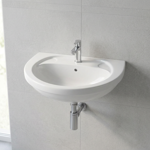 Column style small-sized bathroom with simple triangular column integrated ceramic mini floor-standing washbasin balcony basin - Product Image 3