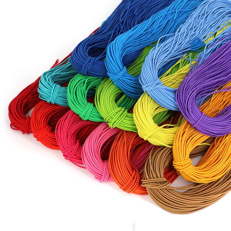Hot Sale Toy Accessories 2.5mm Elastic Rope Clothing Accessories Elastic Band 2mm Latex Silk Colored Round Elastic