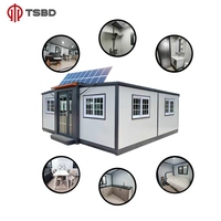 Maison Modulaire Écologique Préfabriquée Canadienne Économique à 2 Chambres, Bureau Autonome, Conteneur Alimenté à l'Énergie Solaire, Tiny House