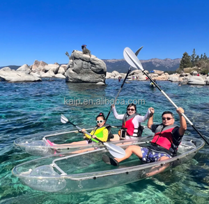 Competición de remo de agua de 6 asientos, kayak transparente especial, bote transparente, balsa de pontón inflable, cuerda de seguridad, chaleco salvavidas transparente - Product Image 4