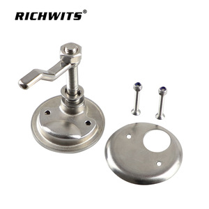 RICHWITS ตัวล็อคสแตนเลสทรงกลม 316 สำหรับงานทางทะเล พร้อมห่วงจับ กล่องเด็ค ล็อคประตู ตัวล็อคพื้น พร้อมฝาปิดด้านหลัง - Product Image 1