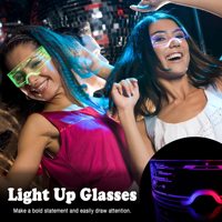 Lunettes de fête LED Cyberpunk |   Lunettes de soleil lumineuses pour les soirées en boîte de nuit |   Coiffe néon futuriste pour costume d'Halloween