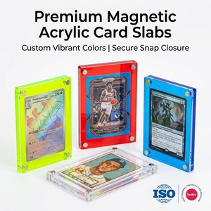 Porta Carte Magnetico in Acrilico Premium, Colori Vivaci Personalizzati, Protezione per Carte Collezionabili PSA <span class=keywords><strong>DNA</strong></span> Sportive, Produzione di Fabbrica - Product Image 1