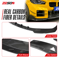 ZESON Lame de pare-chocs avant en fibre de carbone sèche style AC pour BMW M2 G87 Competition XDrive Coupé 2023+