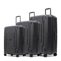 Luggage Factory Customized Color Durable Polypropylene PP Trolley Vali Suitcase Luggage Sets