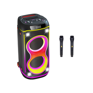 <span class=keywords><strong>ลำโพง</strong></span>คาราโอเกะปาร์ตี้ขนาดใหญ่รุ่นใหม่, <span class=keywords><strong>ลำโพง</strong></span>พกพาไร้สาย BT กำลังขับ 120 วัตต์ ขนาด 8 นิ้ว คู่ พร้อมไมโครโฟนไร้สายแบบชาร์จได้สองตัว - Product Image 2