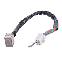 Indikator roda gigi Digital Led Universal sepeda motor, indikator Speedometer tampilan Digital 8 sepeda motor Tuas pemindah