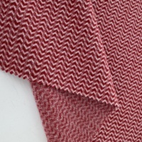 Tissu en polyester brossé à motif ondulé 100% poly 270-280GSM 160cm, doux et chaud, type laine, pour manteaux d'hiver pour filles et garçons