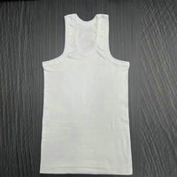 Débardeurs côtelés en coton pour hommes, modèle TFK007, couleur blanc Afrique, pour le sport et la gym, lot de 3 pièces, vente en gros, 2,64 $