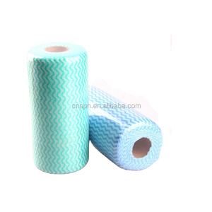 Lingettes paresseuses écologiques en Viscose et Polyester, lingettes de cuisine <span class=keywords><strong>jumbo</strong></span> en rouleau - Product Image 2