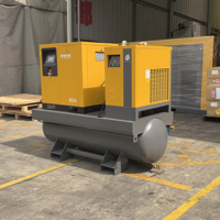 Compresseur d'air à vis rotatif industriel lubrifié à refroidissement par air à faible bruit 75cfm 90cfm 11kw 15kw avec variateur de fréquence