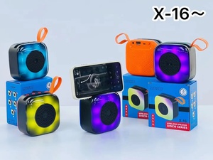 ลำโพงบลูทูธไร้สายพกพา X-16 มินิ พร้อมไฟ RGB สีสันสดใส เสียงสเตอริโอ เบสหนัก รูปทรงสี่เหลี่ยม ลำโพงแอคทีฟแบบพกพา พร้อมวิทยุ FM - Product Image 3