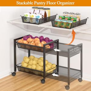 Multifunction <b>Storage</b> <b>Cart</b> Carbon Steel Rectangle Kitchen Living Room Neatening <b>Storage</b> Rack - Product Image 3