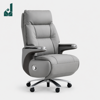 Fauteuil de Direction Inclinable de Luxe en Cuir Épais avec Appui-tête Réglable et Accoudoirs 4D, Chaise Robuste pour Bureau et Salle d'Attente
