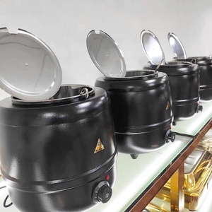 Pentola Elettrica per Zuppa in Ferro Nero o Plastica, Scaldavivande per Catering e Buffet, 10L in Acciaio Inox, Pentola Elettrica per Riscaldare Zuppe per Hotel - Product Image 3