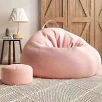 Canapé pouf de rangement pour animaux en peluche au design Chesterfield moderne, en tissu coton-lin super doux et écologique, pour adultes