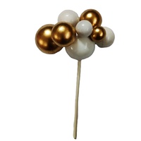 Faux Ball Cupcake Topper Fête des Mères Saint Valentin Décoration de Gâteau Grand Nuage Ballon