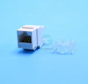 Düşük fiyat rj45 CAT.5E veya Cat6 180 derece Keystone Jack