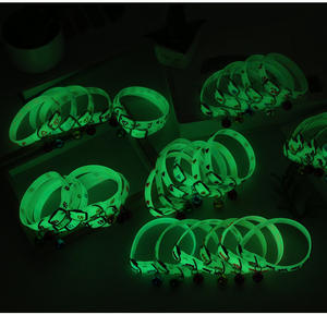 Gloeiende Kat Hond Halsband Met Bel Licht Puppy Kraag Verstelbare Fluorescerende Huisdier Veiligheidskraag Huisdier Voor Kleine Middelgrote Honden Katten - Product Image 3