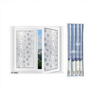 Yx W60 45cm X 2m Vinilo Esmerilado No Adhesivo para Ventanas, Adhesivos de Privacidad para el Hogar, Decoración con Patrón Floral, Impresión Digital - Product Image 2