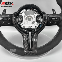 Volant en cuir suédé et fibre de carbone amélioré, compatible avec BMW F36 F30 F10 F15 F20 F22 F35 F18 F45M3 M5 E46 E87 E70 E90 E91