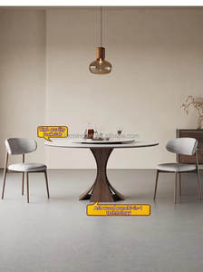 Juego de Mesa y Sillas de Comedor de Madera Maciza Estilo Retro Francés, Moderno, Simple, Estilo Mid-Century Wabi-Sabi, Mesa de Comedor Plegable para Apartamentos - Product Image 3