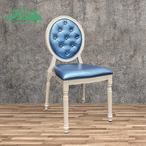 Chaise de salle à manger de luxe moderne Wayon, dossier unique à boutons capitonnés et <span class=keywords><strong>médaillon</strong></span>, pour hôtel de charme - Product Image 6
