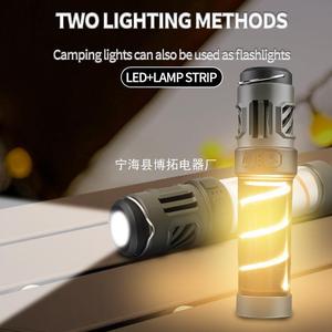 โคมไฟตั้งแคมป์ LED แบตเตอรี่ลิเธียมแบบชาร์จไฟได้พร้อมสวิตช์ควบคุม อายุการใช้งาน 25000 ชั่วโมง ได้รับการรับรองมาตรฐาน CE - Product Image 4