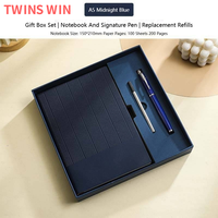 Nouveau style 2026 – Carnet à boucle plate couleur unie avec stylo-plume – Coffret cadeau portable idéal pour offrir