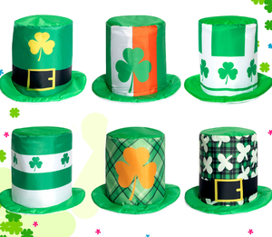 Chapeau Haut-de-forme Vert Personnalisé pour la <span class=keywords><strong>Saint</strong></span>-<span class=keywords><strong>Patrick</strong></span>, Chapeau de <span class=keywords><strong>Déguisement</strong></span> de Leprechaun Irlandais pour Fêtes et Événements, Vente en Gros - Product Image 5