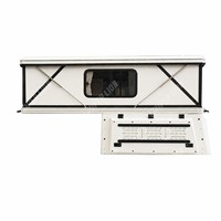 Tente de camping pour camion Hiperlion White Truck Camper Overland Flatbed Pop Slide-In, ouverture automatique rapide quatre saisons, coque en aluminium.